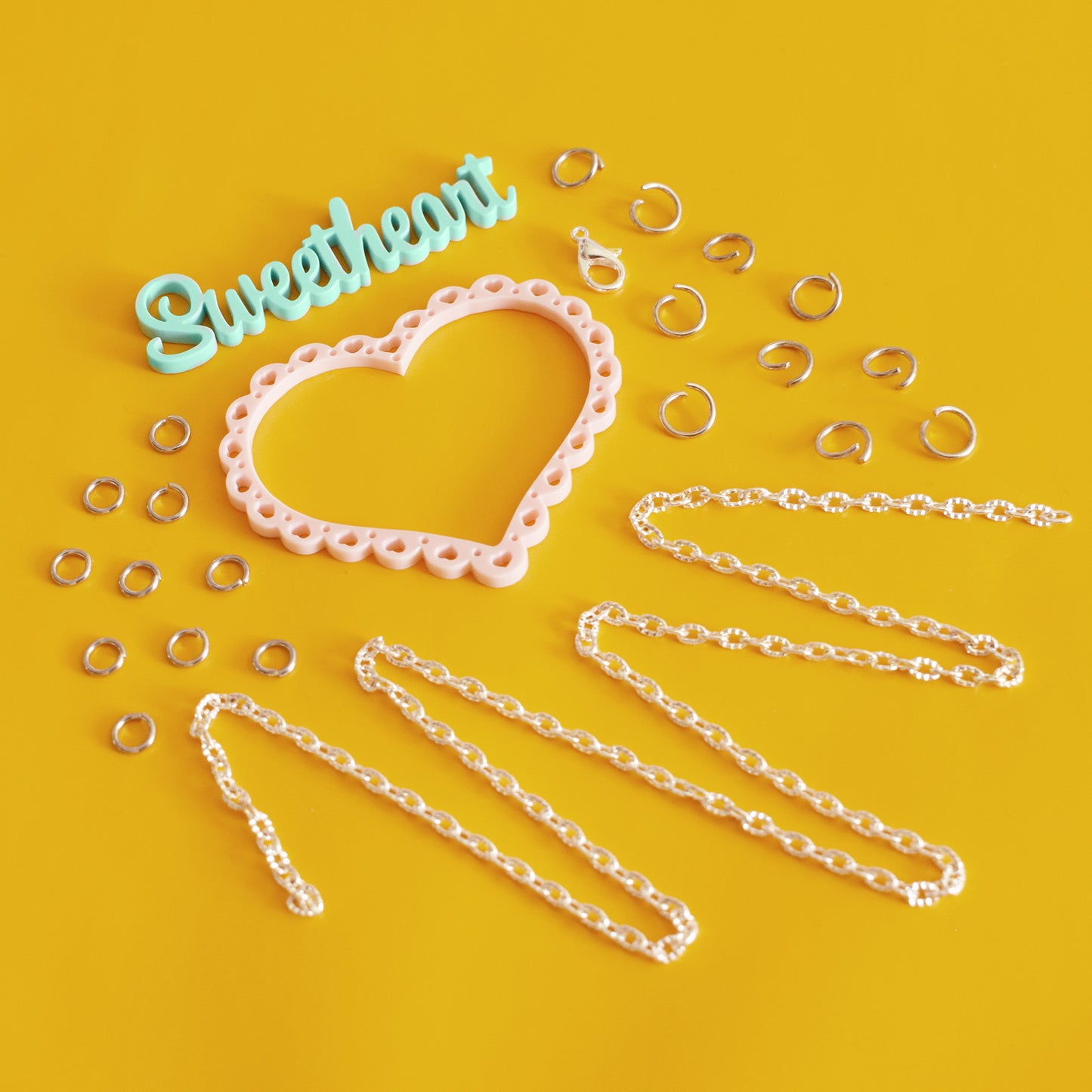 Sweetheart lace word necklace kit