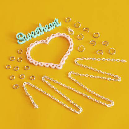 Sweetheart lace word necklace kit