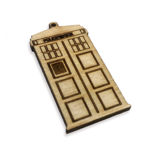 TARDIS laser cut and engraved charm