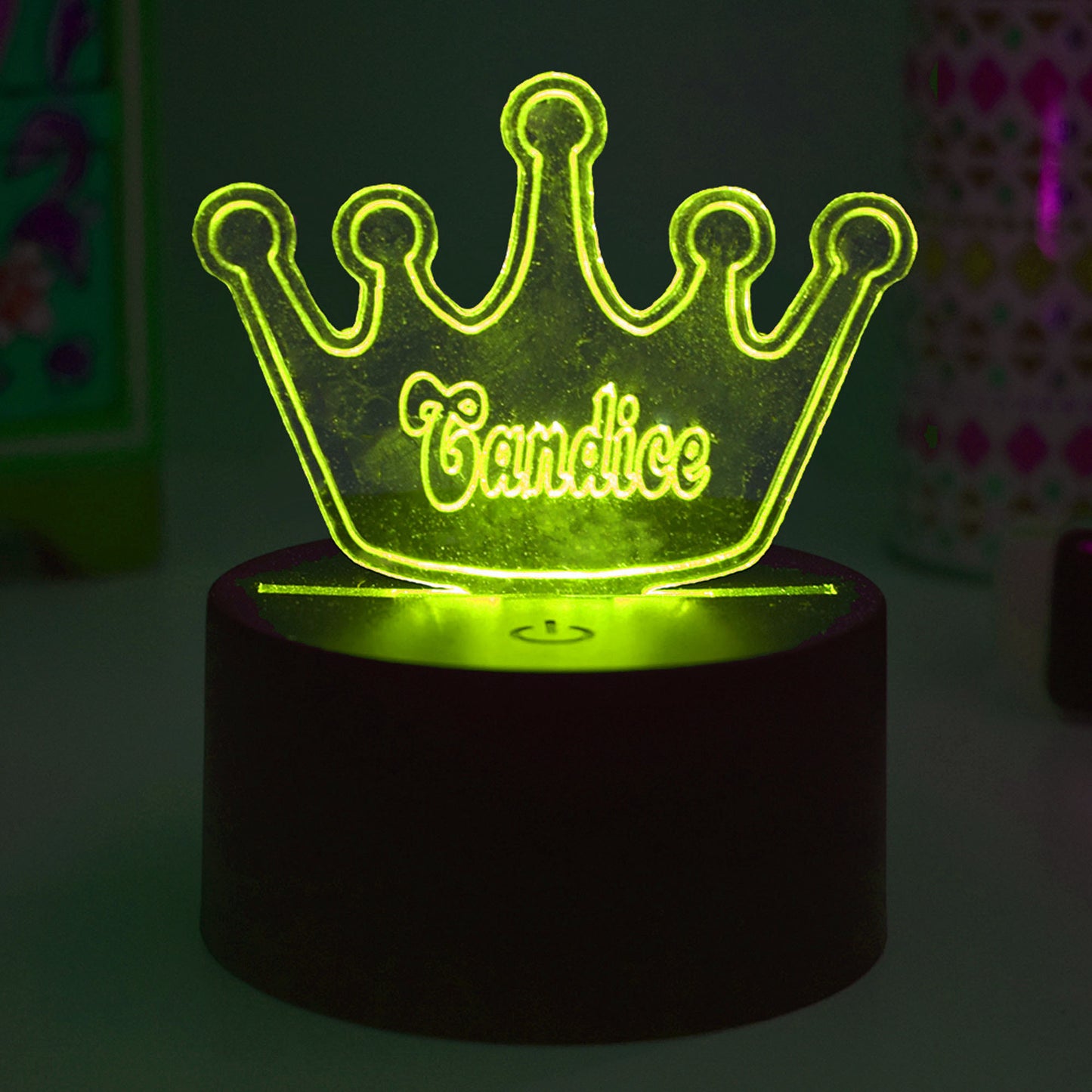 Princess tiara custom colour change lamp & remore control