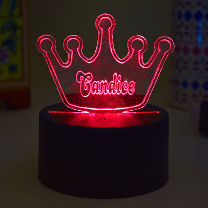 Princess tiara custom colour change lamp & remore control