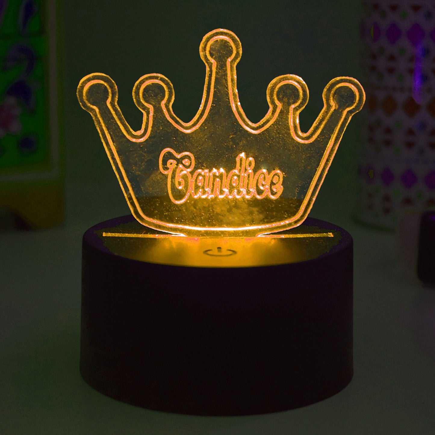 Princess tiara custom colour change lamp & remore control