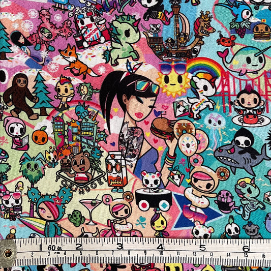 Tokidoki character 100% cotton fabric