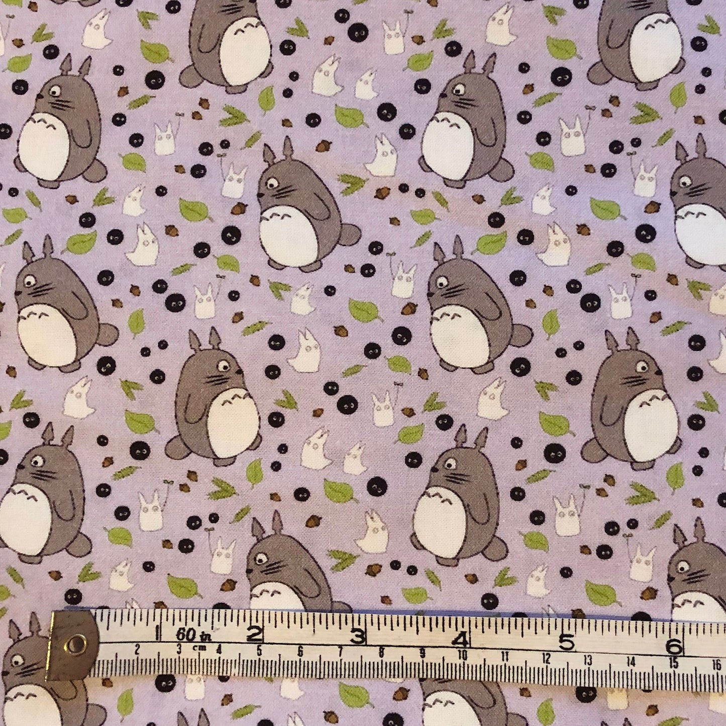 Large offcut Totoro purple fabric