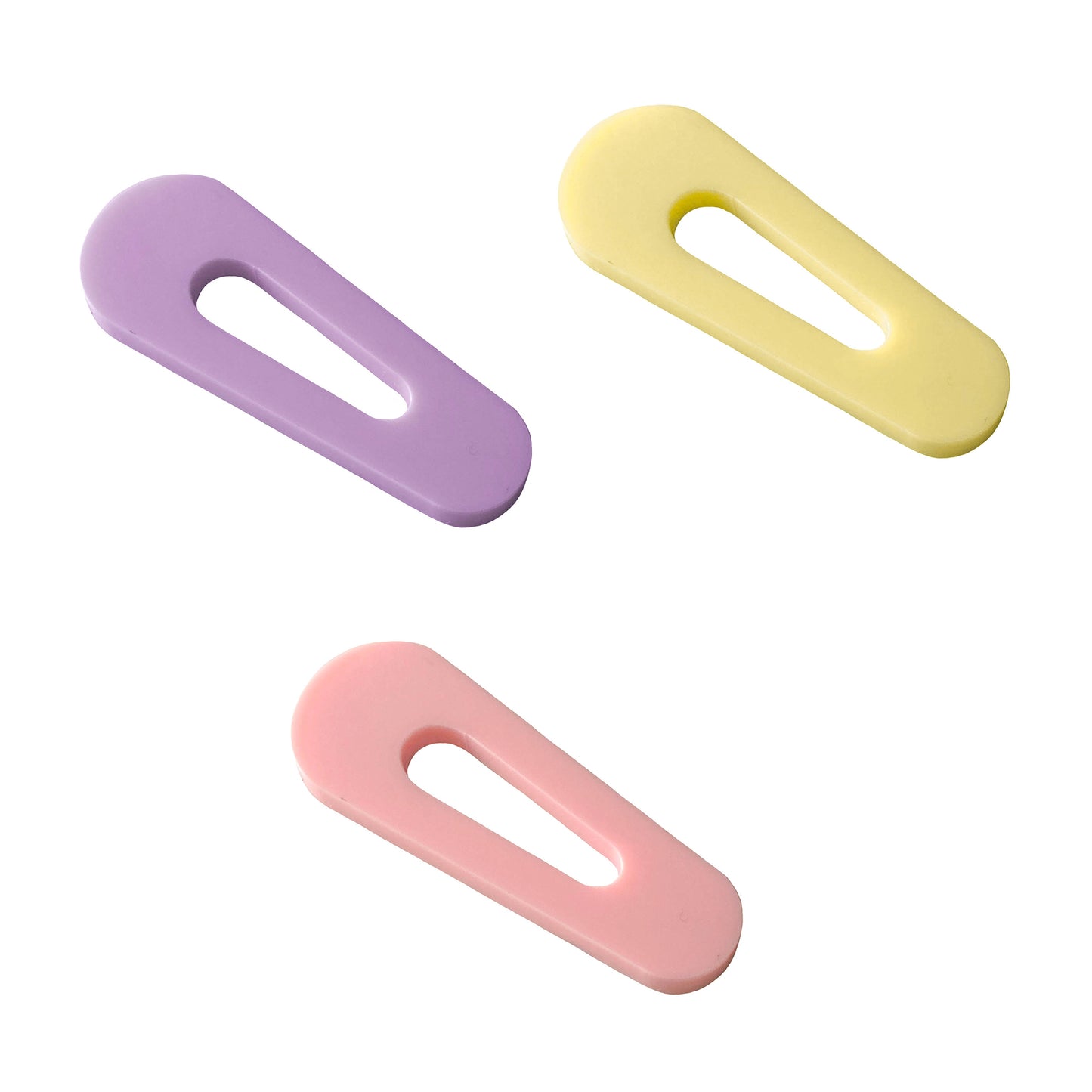 Tri shape open centre hair clip blank