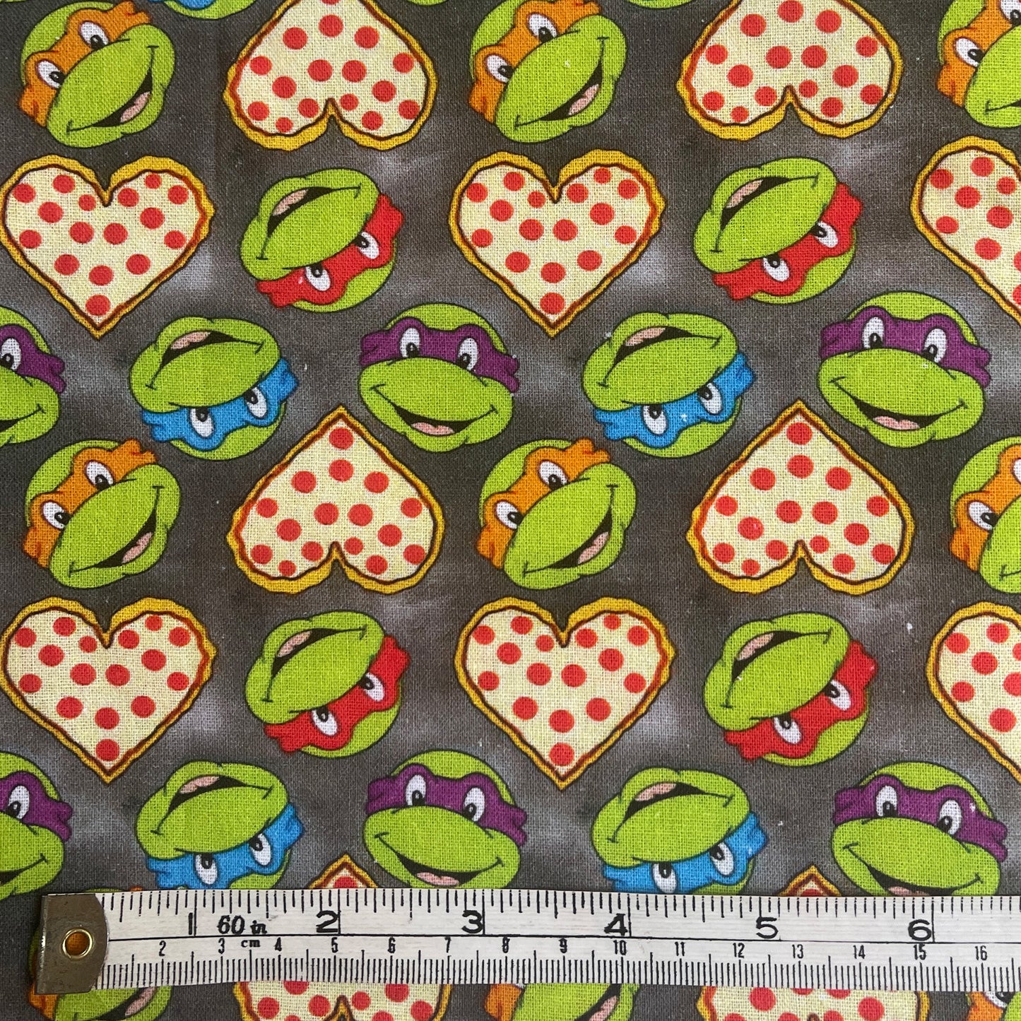 Ninja Turtles Pizza 100% cotton fabric