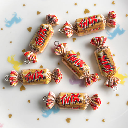 2 x Twix candy chocolate bar charms