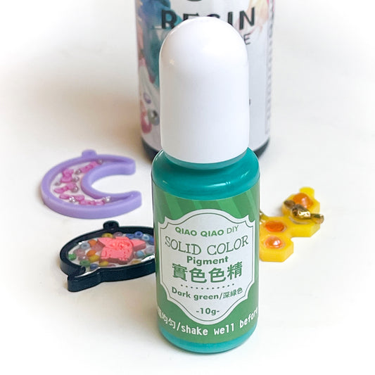 Dark Green UV resin pigment, 10ml bottle