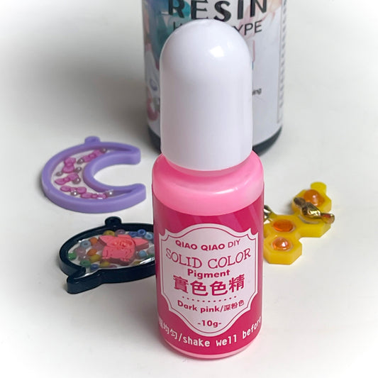 Dark Pink UV resin pigment, 10ml bottle
