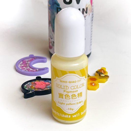 Light Yellow UV resin pigment, 10ml bottle
