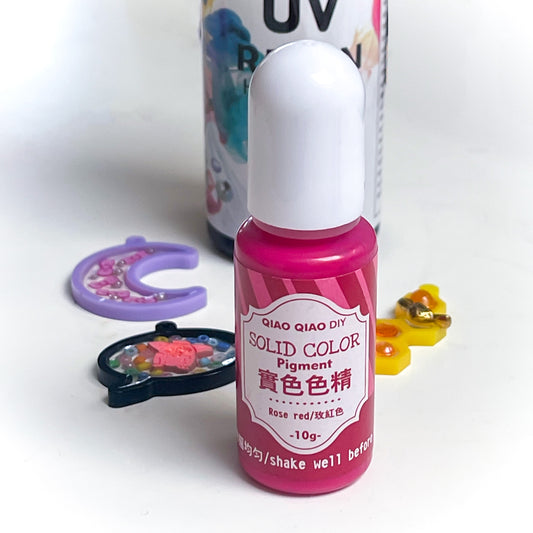 Rose Red UV resin pigment, 10ml bottle