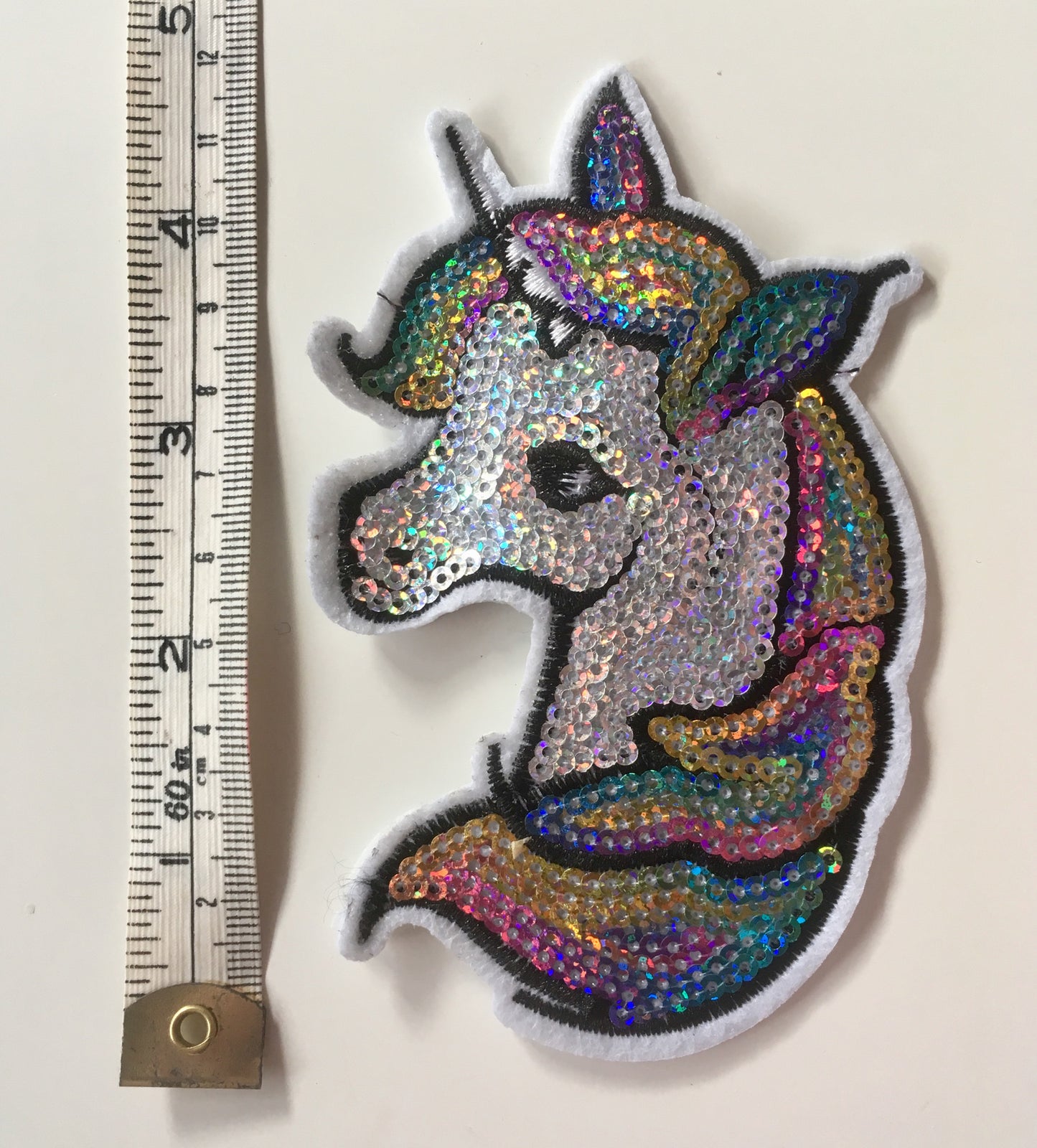 30 x Sequin Unicorn head patch 11cm x 8cm WHOLESALE