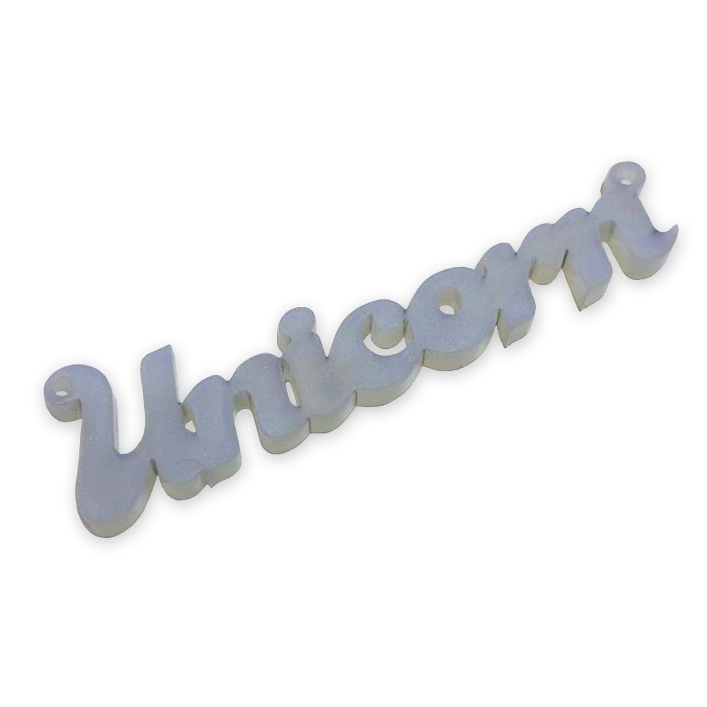 Unicorn laser cut word charm