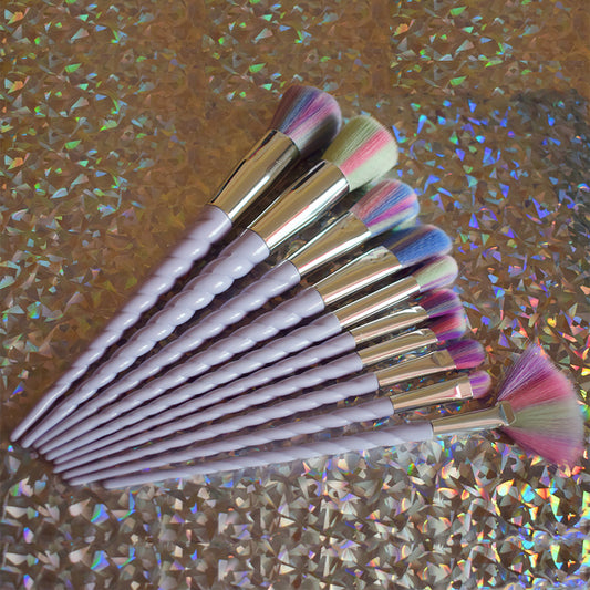 EX stock 10 pcs Unicorn handle rainbow brush set