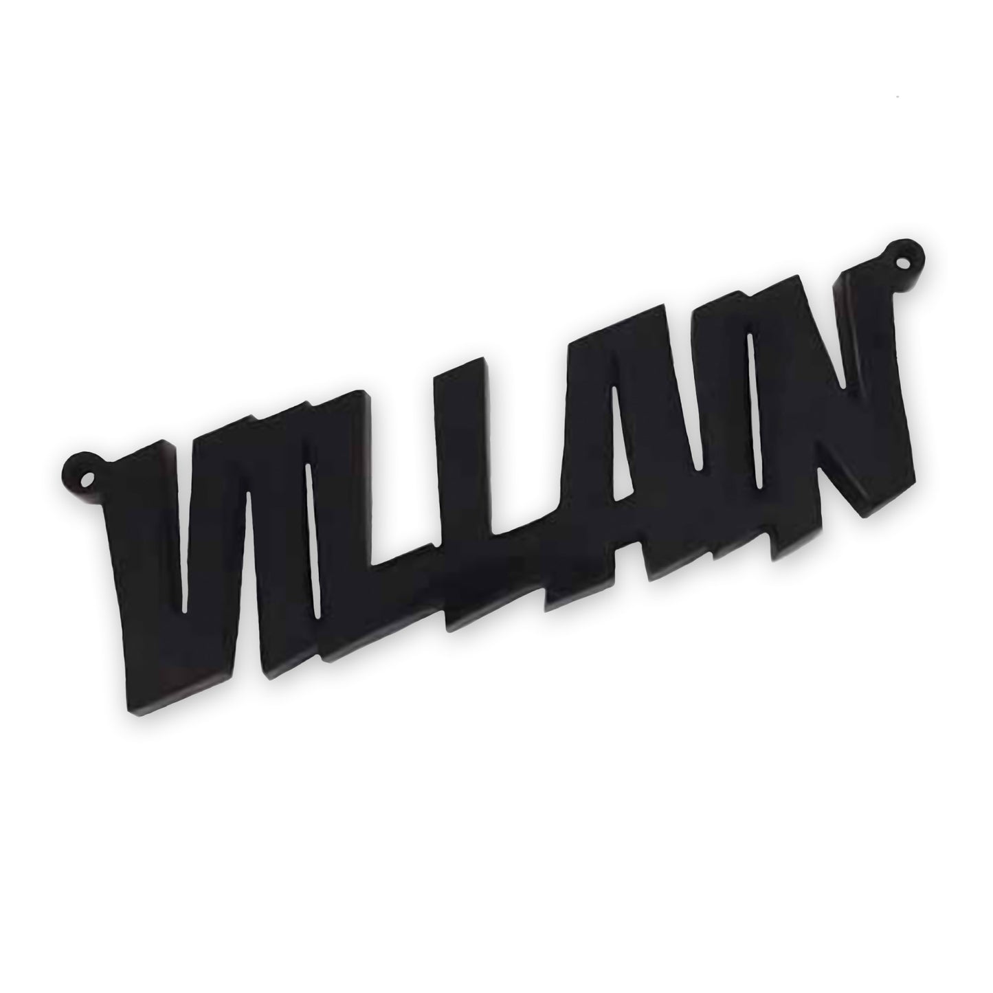 VILLAIN laser cut word charm