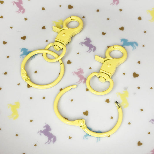 2 x Pastel Lemon deluxe handbag clasps