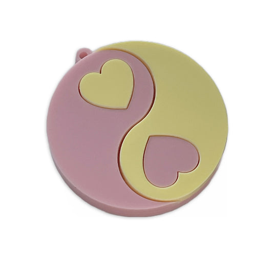 Heart Yin Yang deluxe laser cut charm