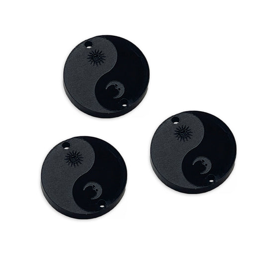 8 Sun & moon Yin Yang link shapes, 2cm