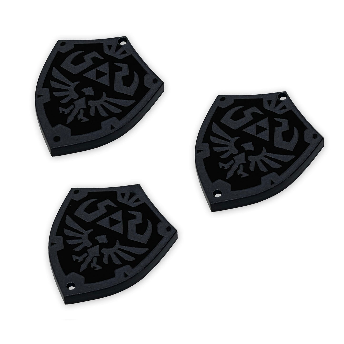 8 Hyrule crest shield Zelda link shapes, 2cm