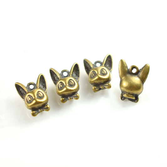 8 Mr rabbit antique bronze charms