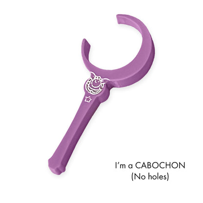 Cabochon Crescent wand Sailor moon colour engraved laser cut