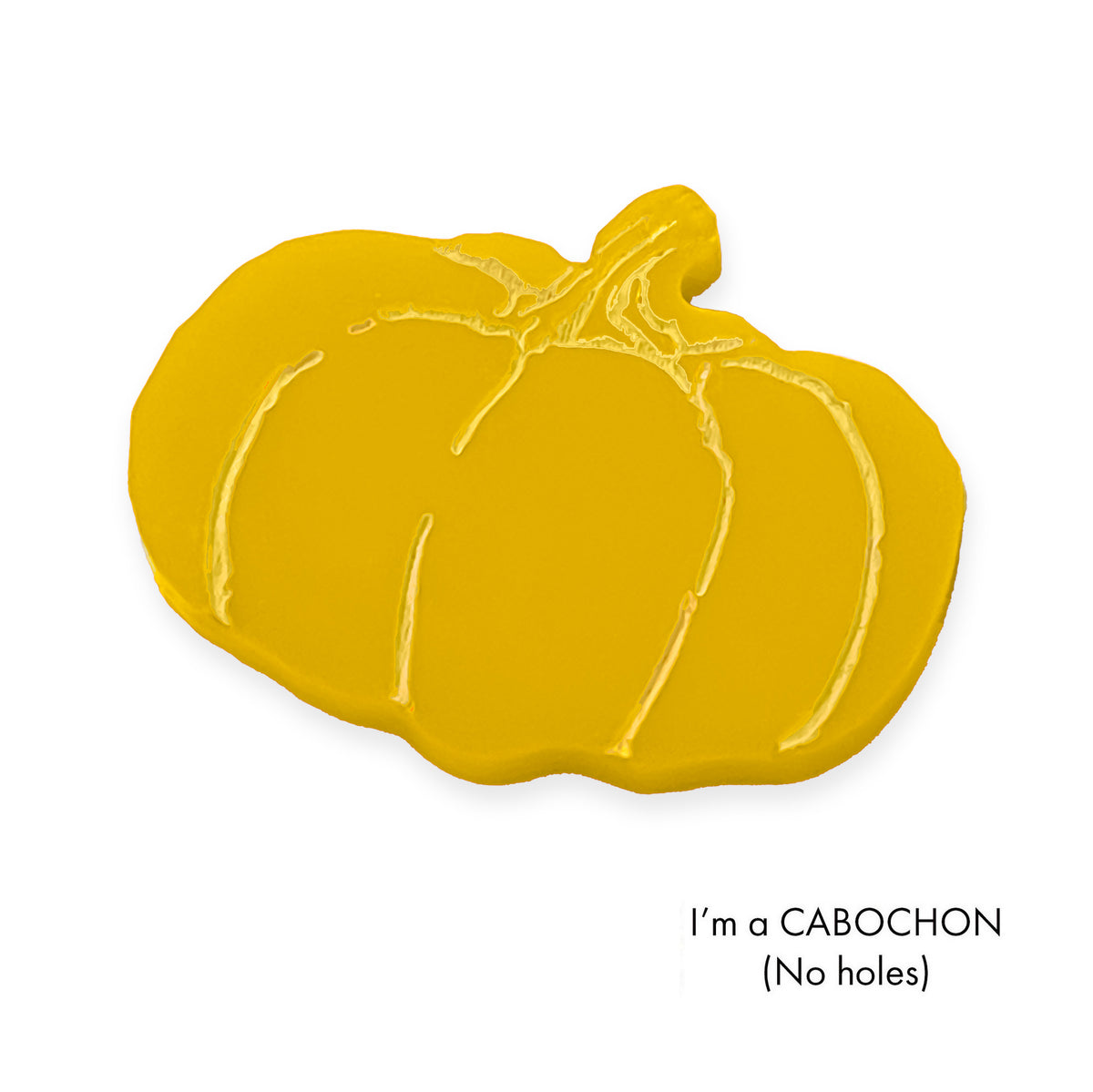 Cabochon Pumpkin gourd colour engraved laser cut