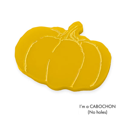 Cabochon Pumpkin gourd colour engraved laser cut