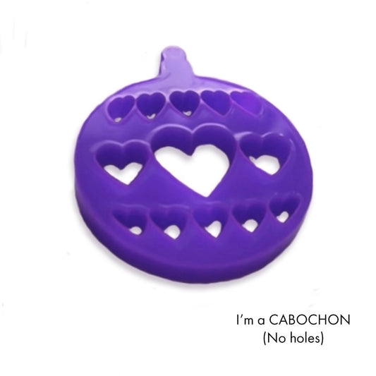 Cabochon Heart christmas bauble laser cut