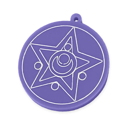 Crystal star Sailor moon laser cut colour engraved charm