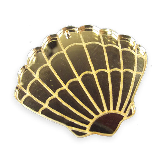 Scallop shell laser cut charm