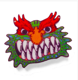 Monster printed charm, 6cm large