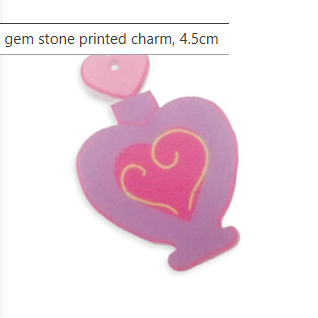 Kawaii perfume bottle printed charm, 4.5cm