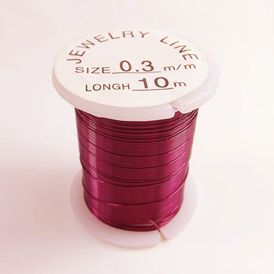 10m reel purple colour 0.3mm brass wire