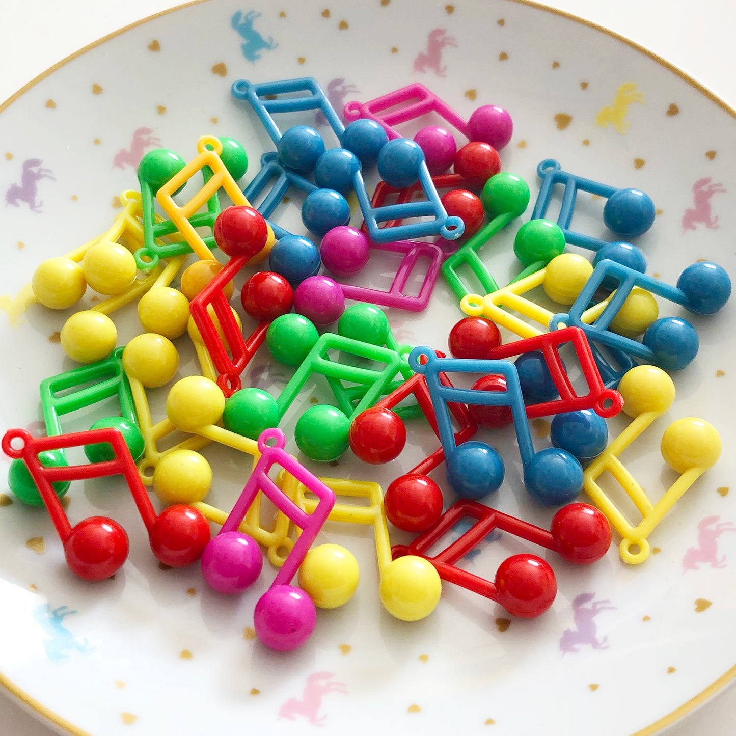 8 Quaver music note charms