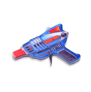 Space gun printed charm, 4.5cm