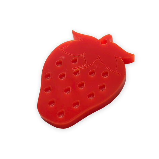 strawberry laser cut engraved charm