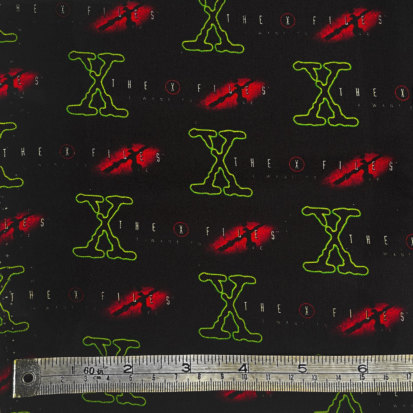 X Files fabric offcut